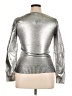 Bebe Metallic Silver Long Sleeve T-Shirt Size XL - photo 2