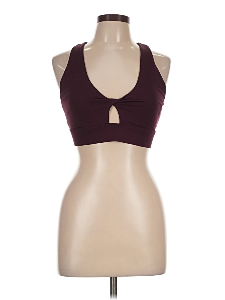 Pre-owned Fabletics Sports Bra In Burgundy