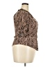 Bobeau 100% Rayon Animal Print Brown Short Sleeve Blouse Size XL - photo 4