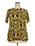 Assorted Brands Paisley Yellow Short Sleeve T-Shirt Size XXL - photo 1