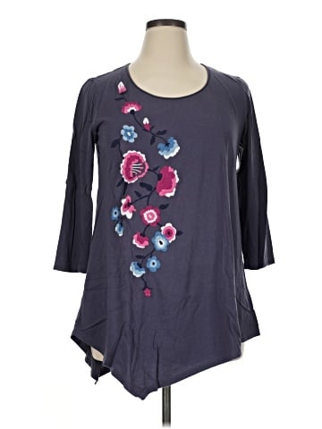 Garnet Hill 3/4 Sleeve T-Shirt (view 1)