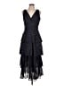 Taylor 100% Polyester Polka Dots Black Cocktail Dress Size 10 - photo 1