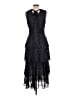 Taylor 100% Polyester Polka Dots Black Cocktail Dress Size 10 - photo 2