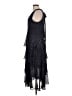 Taylor 100% Polyester Polka Dots Black Cocktail Dress Size 10 - photo 5