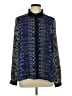 DKNYC Paisley Blue Long Sleeve Blouse Size L - photo 1