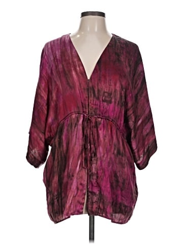 Alice + Olivia 3/4 Sleeve Silk Top (view 1)