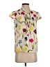 Maison d' Amelie 100% Polyester Floral Ivory Short Sleeve Blouse Size XS - photo 1