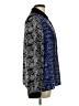 DKNYC Paisley Blue Long Sleeve Blouse Size L - photo 4