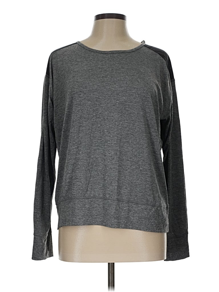 Pre-owned C9 By Champion Long Sleeve Top Gray Crew Neck Tops