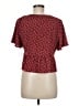 Shein 100% Polyester Burgundy Short Sleeve Blouse Size M - photo 2
