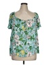 Torrid Teal Short Sleeve Blouse Size 1X Plus (1) - photo 1