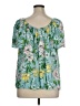 Torrid Teal Short Sleeve Blouse Size 1X Plus (1) - photo 2