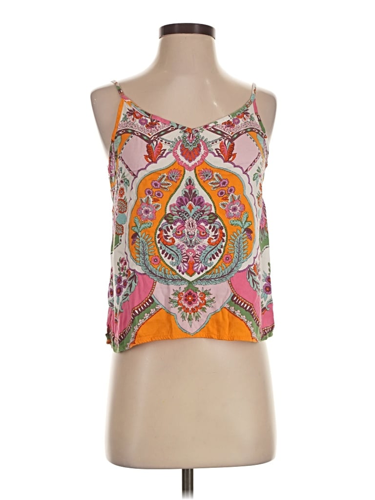 Pre-owned Rachel Zoe Tjx Sleeveless Blouse In Orange