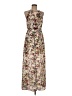 Guess 100% Polyester Floral Tan Casual Dress Size M - photo 1