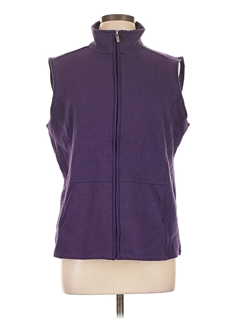 Pre-owned Karen Scott Sport Vest In Purple