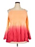 Torrid 100% Elastic Orange 3/4 Sleeve Blouse Size 3X Plus (3) - photo 1