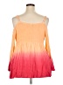 Torrid 100% Elastic Orange 3/4 Sleeve Blouse Size 3X Plus (3) - photo 2