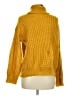Hem & Thread 100% Acrylic Yellow Turtleneck Sweater Size M - photo 2