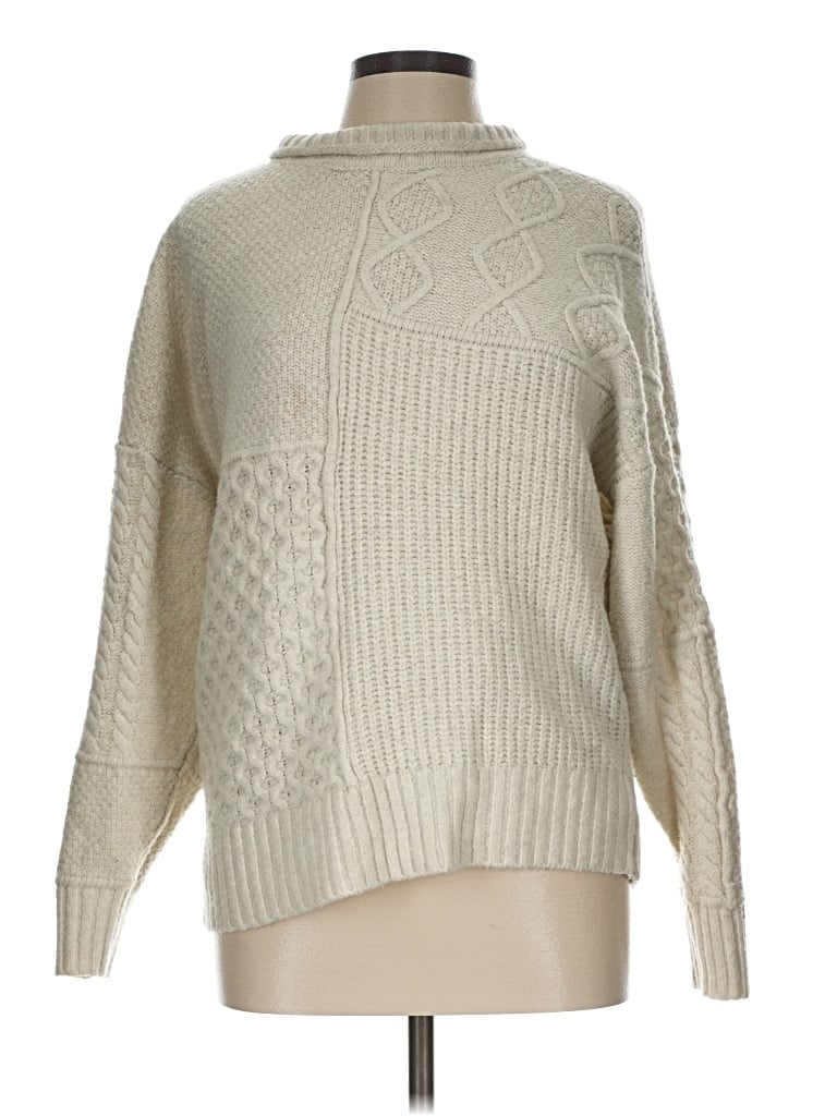 Pre-owned American Eagle Outfitters Turtleneck Sweater In Ivory