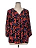 Marshalls 100% Polyester Black 3/4 Sleeve Blouse Size 1X (estimated) - photo 1