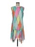 CeCe Graphic Teal Cocktail Dress Size 8 - photo 1