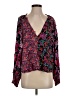 Free People 100% Viscose Purple Long Sleeve Blouse Size S - photo 1