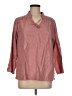 Old Navy Stripes Pink 3/4 Sleeve Blouse Size M - photo 1
