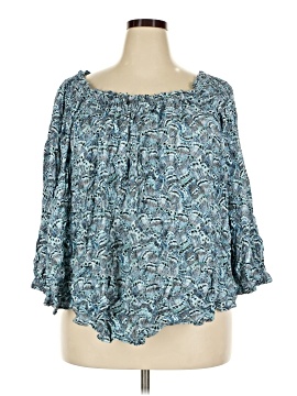 Terra & Sky 3/4 Sleeve Blouse