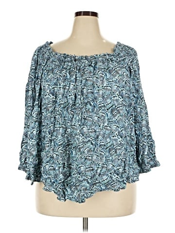 Terra & Sky 3/4 Sleeve Blouse (view 1)