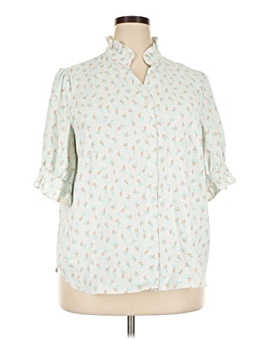 Ann Taylor 3/4 Sleeve Button-Down Shirt (view 1)