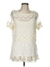 Sundance Ivory Short Sleeve Blouse Size L - photo 1