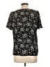 LC Lauren Conrad 100% Polyester Black Short Sleeve Blouse Size L - photo 2