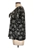 LC Lauren Conrad 100% Polyester Black Short Sleeve Blouse Size L - photo 5