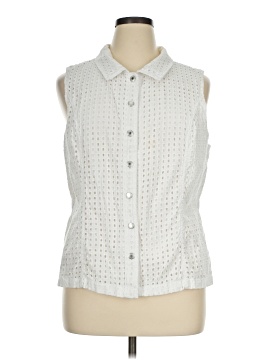Christopher & Banks Sleeveless Button Down Shirt