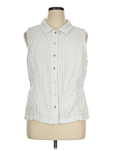 Christopher & Banks Sleeveless Button-Down Shirt (view 1)
