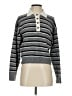 Lioness Stripes Gray Pullover Sweater Size S - photo 1