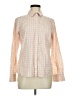 Dalia Collection Checkered-gingham Orange Long Sleeve Button-Down Shirt Size M - photo 1