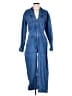 Still Here 100% Cotton Blue Jumpsuit Size S - photo 1