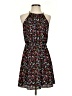 Blue Rain Floral Black Casual Dress Size S - photo 1