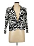 NY Invasion Animal Print Ivory Blazer Size L - photo 1