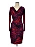 Cache Graphic Burgundy Cocktail Dress Size M - photo 1