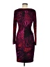Cache Graphic Burgundy Cocktail Dress Size M - photo 2