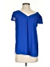 Maeve 100% Polyester Blue Short Sleeve Blouse Size 0 - photo 1