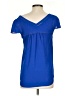 Maeve 100% Polyester Blue Short Sleeve Blouse Size 0 - photo 2