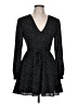 Glamorous 100% Polyester Polka Dots Black Casual Dress Size 10 Petite - photo 1