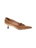 Manolo Blahnik Tan Suede Kitten Heels Size EU 37 1/2 - photo 1