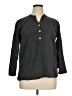 Unbranded Black 3/4 Sleeve Button-Down Shirt Size XL - photo 1