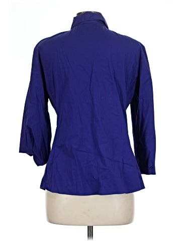 Lafayette 148 New York 3/4 Sleeve Button-Down Shirt (view 2)