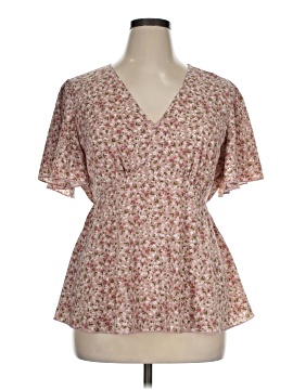 Shein Curve Short Sleeve Blouse