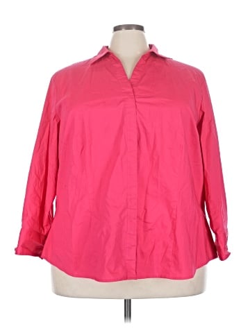 Riders by Lee 3/4 Sleeve Button-Down Shirt (view 1)